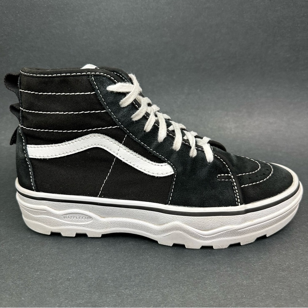 VANS Off The Wall Black White Sk8-Hi Glitter Sentry WC Shoes Women’s Size 8